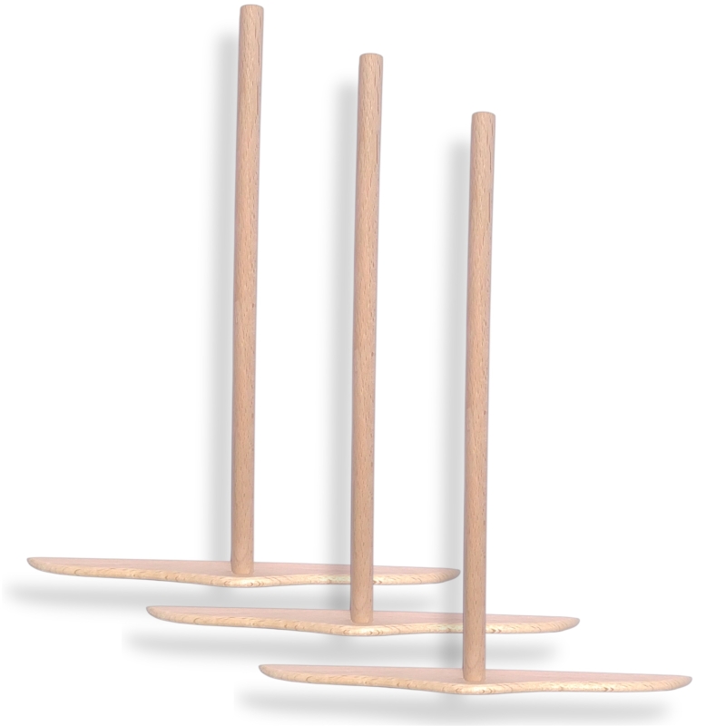 Rozell plat en bois d'hêtre Bérard France 20 cm - Lot de 3