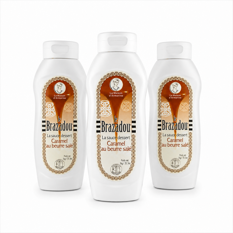 Caramel Brazadou 1 L - lot de 3 bouteilles