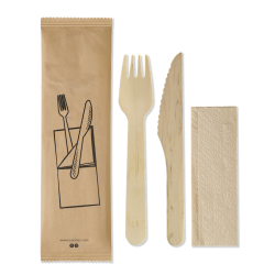 Essential-Set mit Holzbesteck