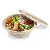 Disposable Salad Bowl in bagasse & lid available in 5 sizes