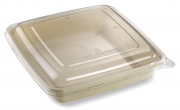 Square box with clear lid, 23x23x4,5cm, per 300 units