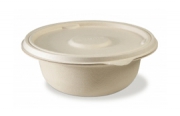 Round bowl by ZUME, with bagasse lid, 750ml, 600 units