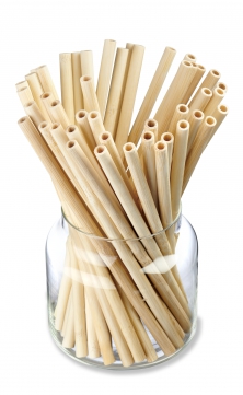 Single use bamboo straws