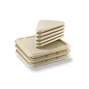 Pack 400 eco-friendly bagasse packaging for crêpes and galettes to take away